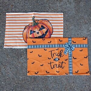 2/$20 Halloween Pumpkin & Trick or Treat Long Throw Pillow Cover Set